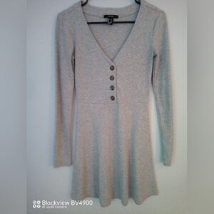 Forever 21 light. Ribbed knit casual dress Gray